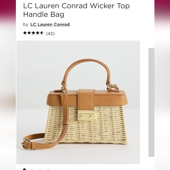 LC Lauren Conrad wicker crossbody bag NWT - Picture 5 of 6